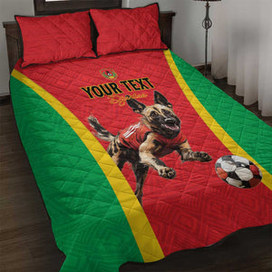 Custom Guinea-Bissau Football Quilt Bed Set Go Djurtus Go