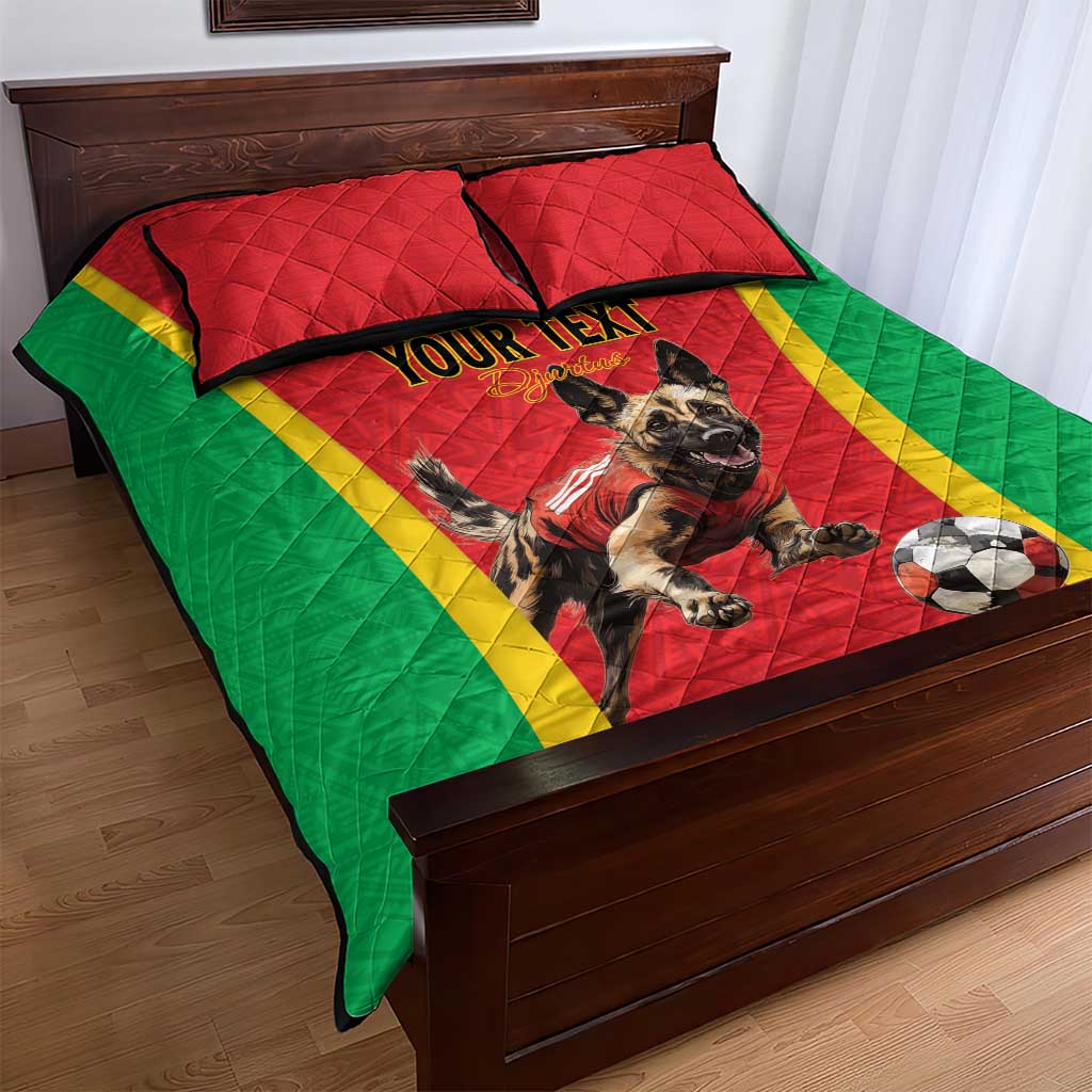 Custom Guinea-Bissau Football Quilt Bed Set Go Djurtus Go