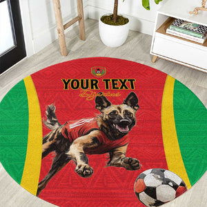 Custom Guinea-Bissau Football Round Carpet Go Djurtus Go