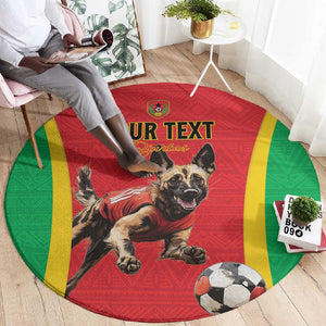 Custom Guinea-Bissau Football Round Carpet Go Djurtus Go