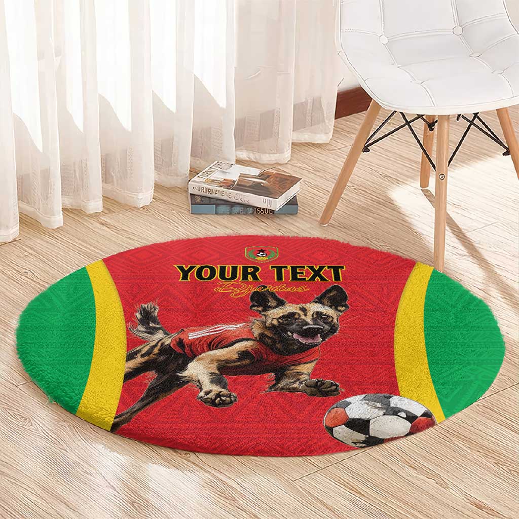 Custom Guinea-Bissau Football Round Carpet Go Djurtus Go
