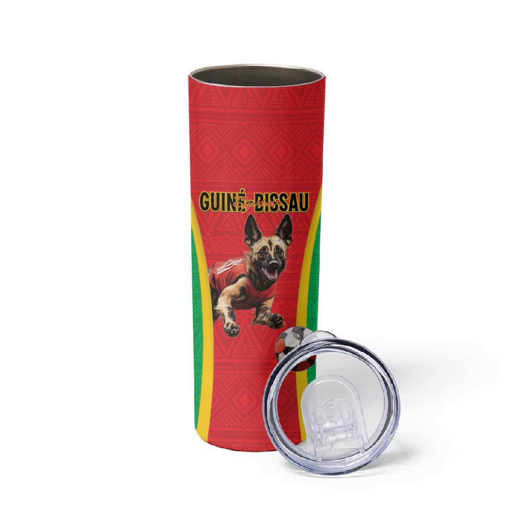 Custom Guinea-Bissau Football Skinny Tumbler Go Djurtus Go