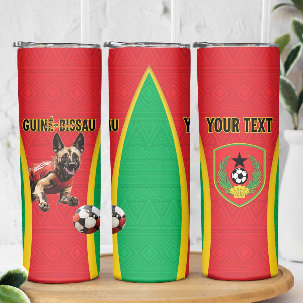 Custom Guinea-Bissau Football Skinny Tumbler Go Djurtus Go