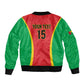 Custom Guinea-Bissau Football Sleeve Zip Bomber Jacket Go Djurtus Go
