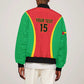 Custom Guinea-Bissau Football Sleeve Zip Bomber Jacket Go Djurtus Go