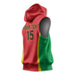 Custom Guinea-Bissau Football Sleeveless Hoodie Go Djurtus Go - African Pride