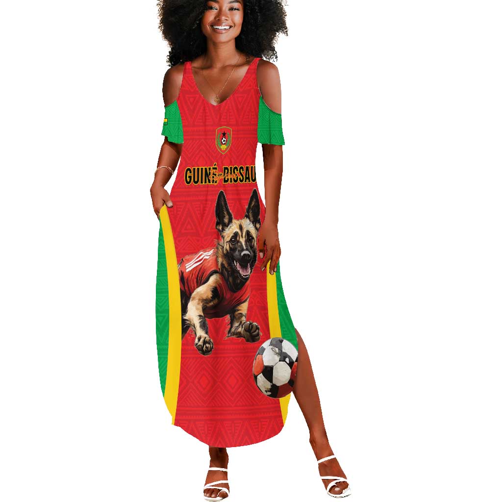 Custom Guinea-Bissau Football Summer Maxi Dress Go Djurtus Go
