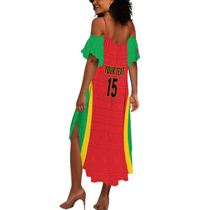 Custom Guinea-Bissau Football Summer Maxi Dress Go Djurtus Go