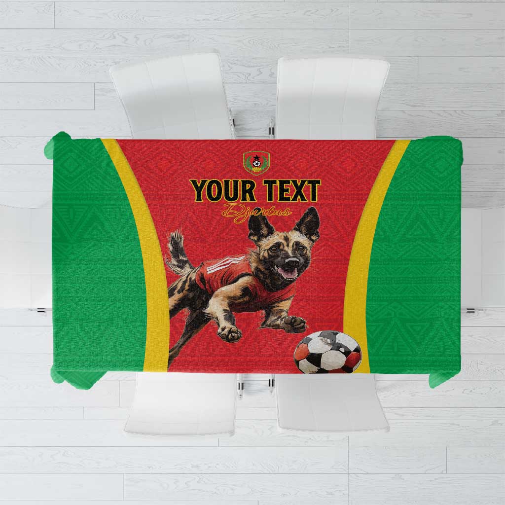 Custom Guinea-Bissau Football Tablecloth Go Djurtus Go