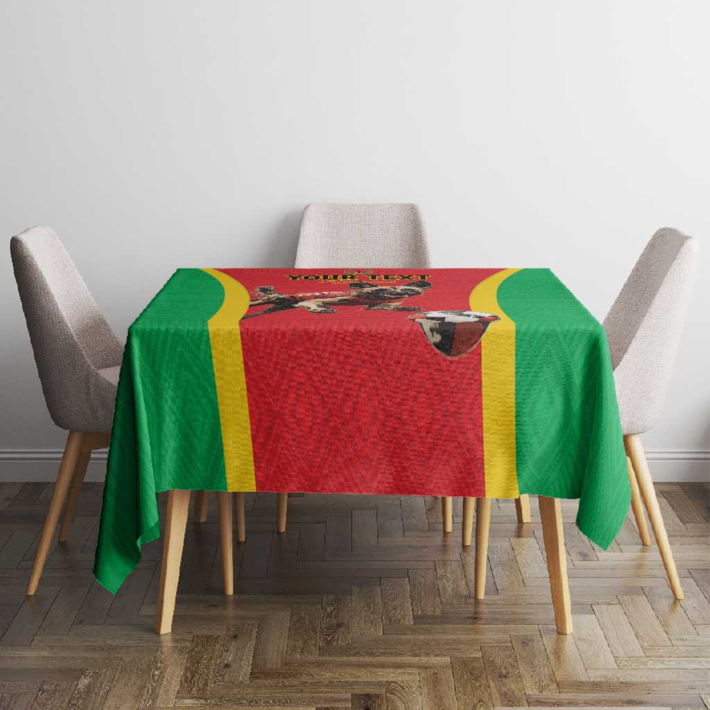Custom Guinea-Bissau Football Tablecloth Go Djurtus Go