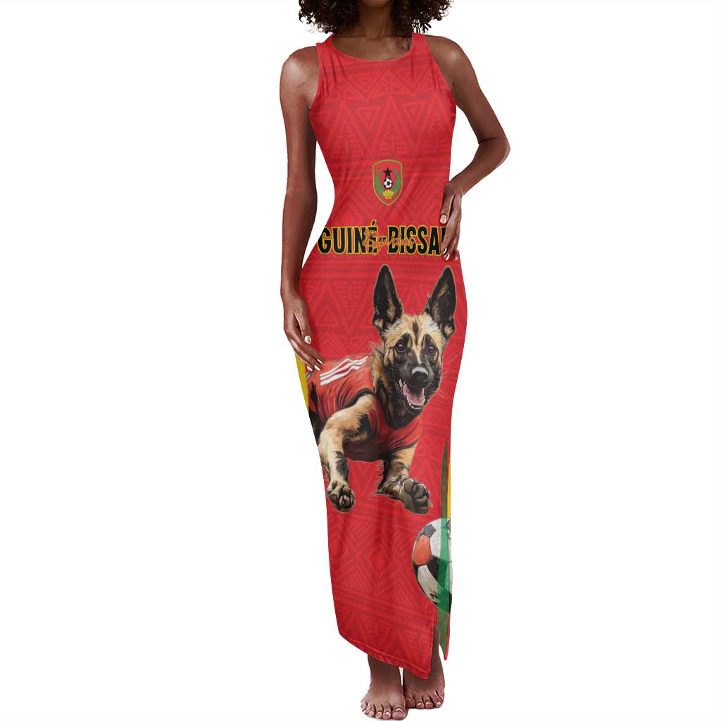 Custom Guinea-Bissau Football Tank Maxi Dress Go Djurtus Go