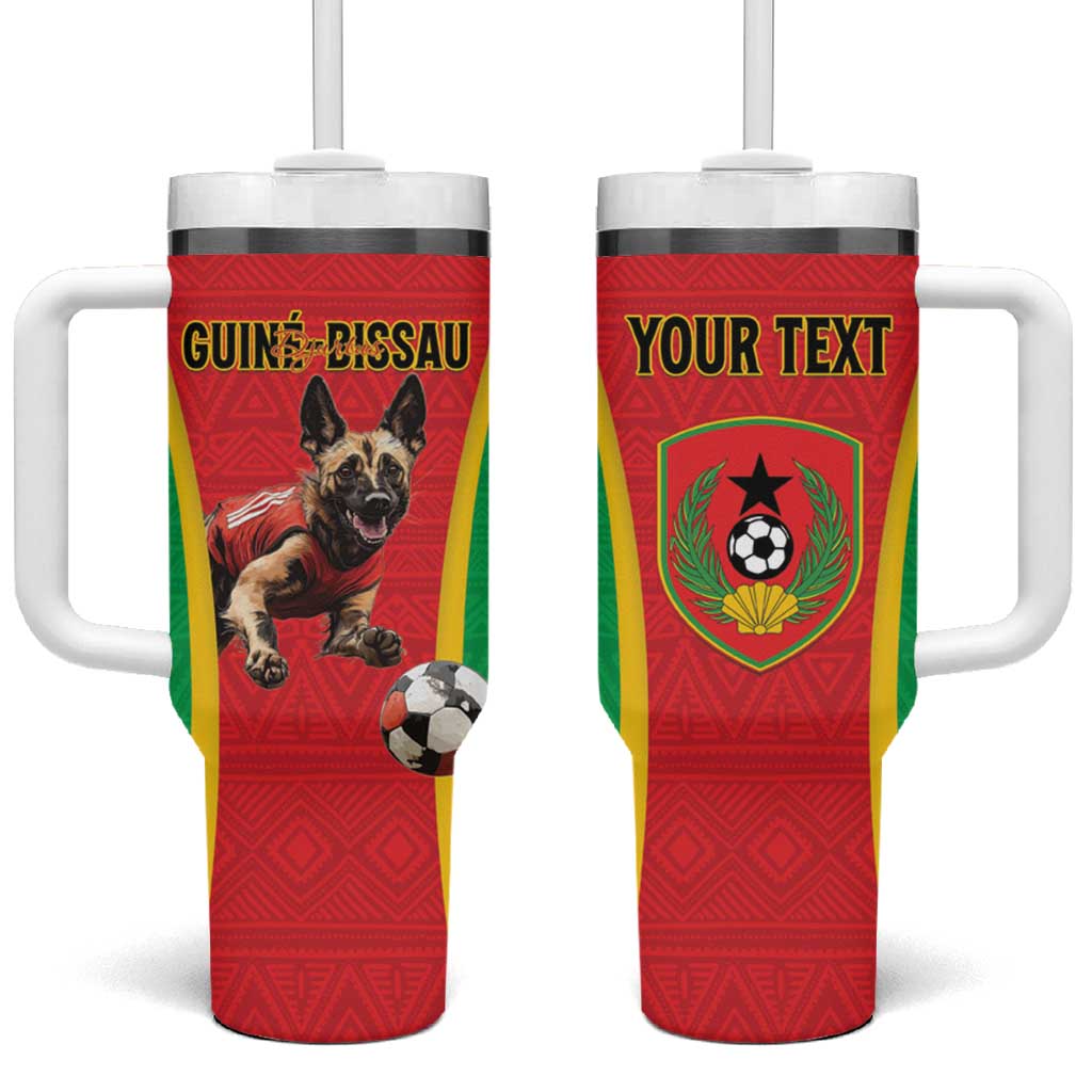 Custom Guinea-Bissau Football Tumbler With Handle Go Djurtus Go