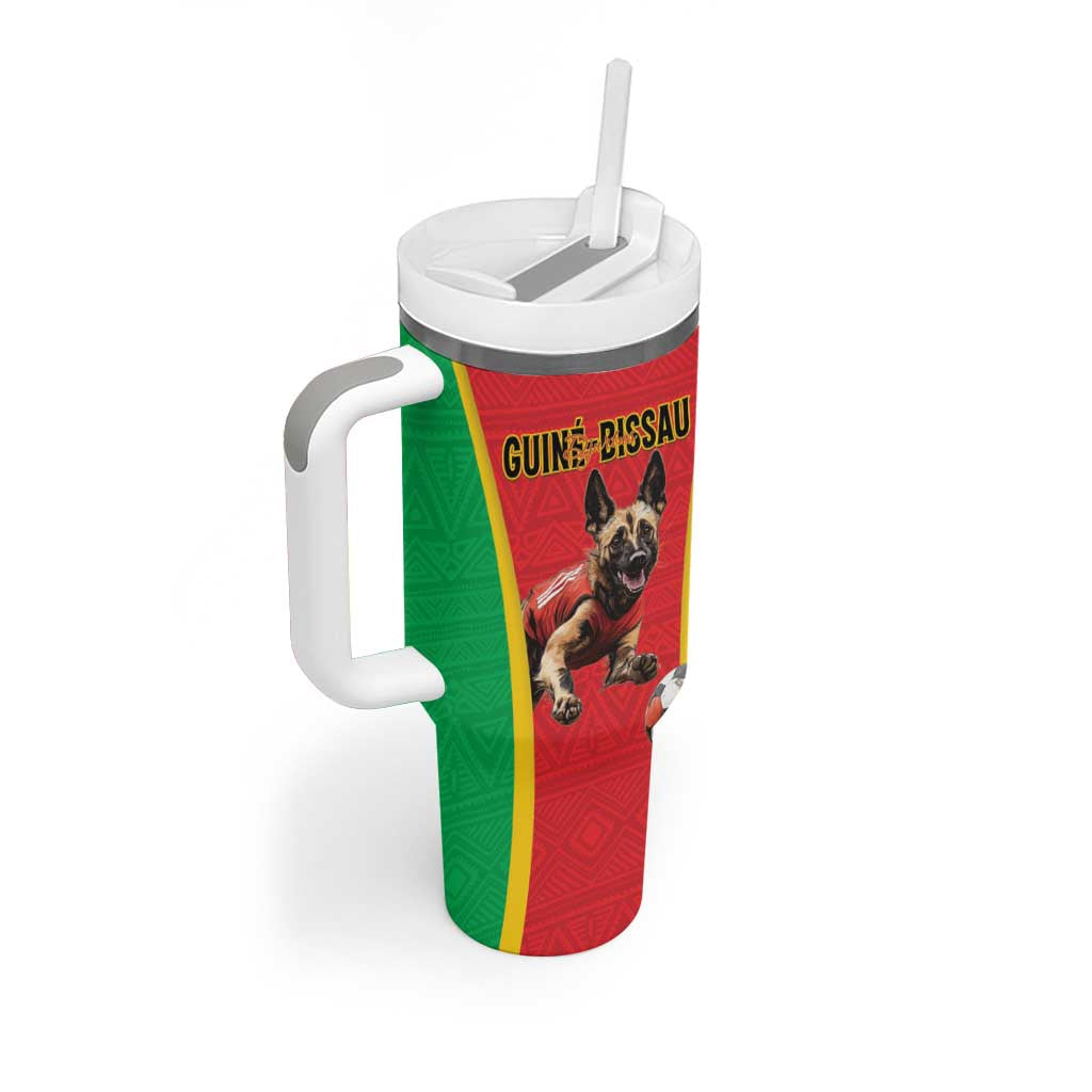 Custom Guinea-Bissau Football Tumbler With Handle Go Djurtus Go