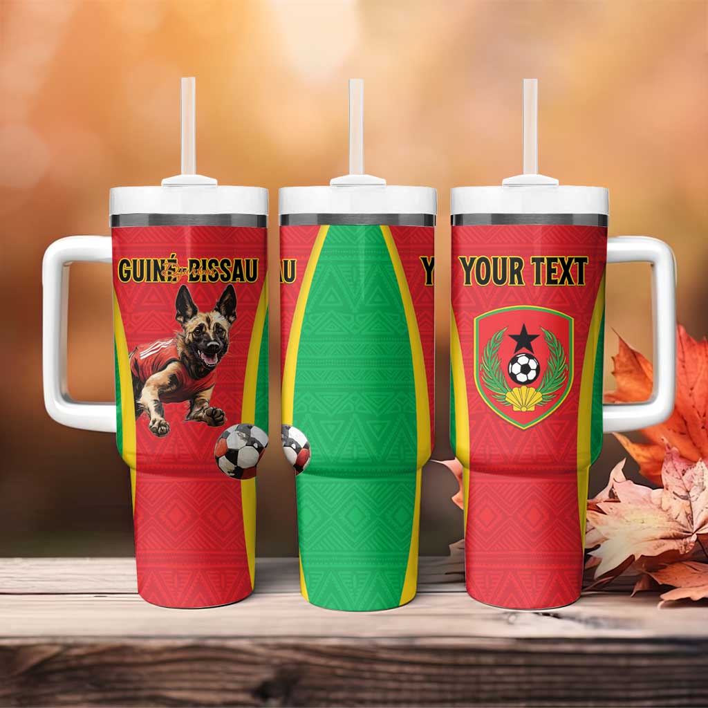 Custom Guinea-Bissau Football Tumbler With Handle Go Djurtus Go