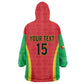 Custom Guinea-Bissau Football Wearable Blanket Hoodie Go Djurtus Go