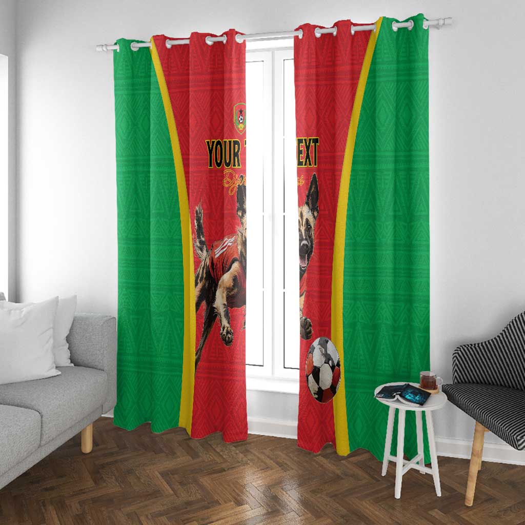 Custom Guinea-Bissau Football Window Curtain Go Djurtus Go