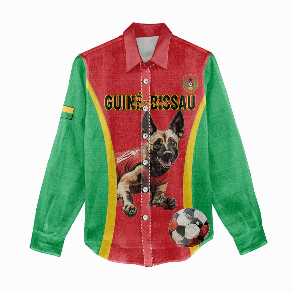 Custom Guinea-Bissau Football Women Casual Shirt Go Djurtus Go