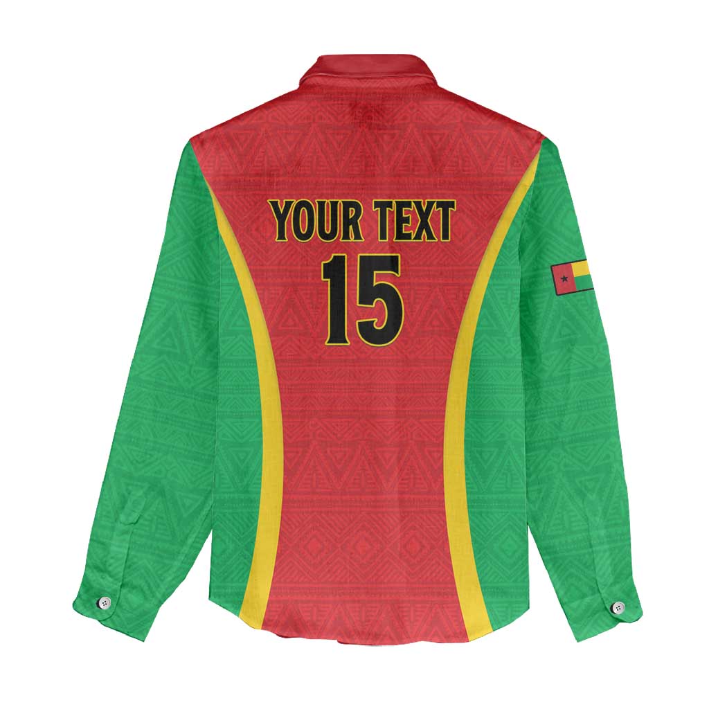 Custom Guinea-Bissau Football Women Casual Shirt Go Djurtus Go