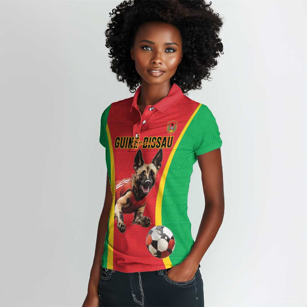 Custom Guinea-Bissau Football Women Polo Shirt Go Djurtus Go