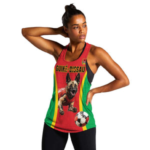 Custom Guinea-Bissau Football Women Racerback Tank Go Djurtus Go