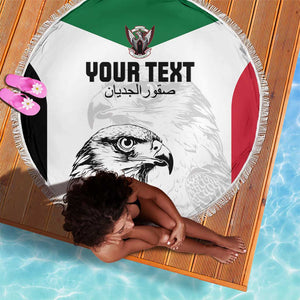 Custom Sudan Football Beach Blanket Yalla Sudan