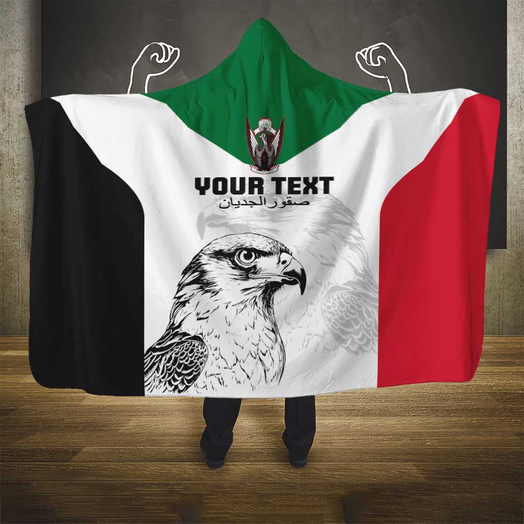 Custom Sudan Football Hooded Blanket Yalla Sudan