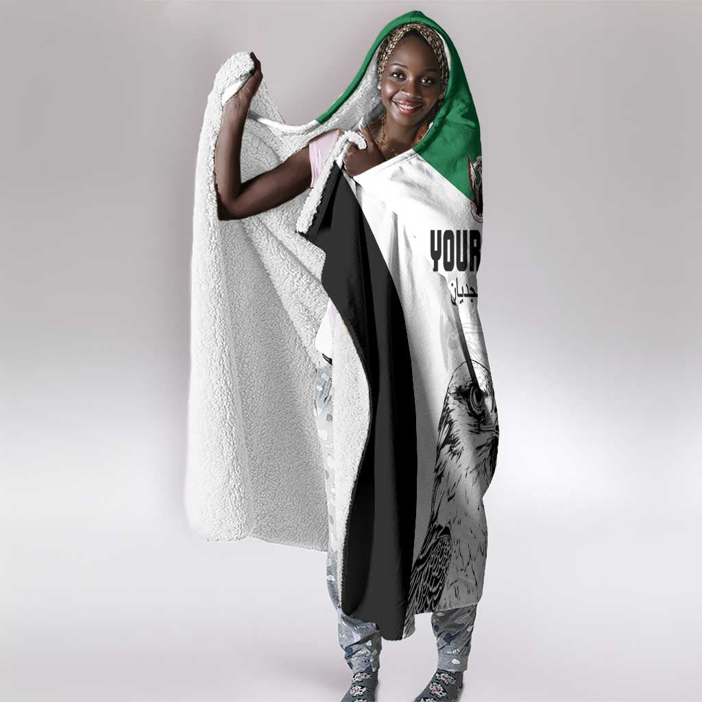 Custom Sudan Football Hooded Blanket Yalla Sudan
