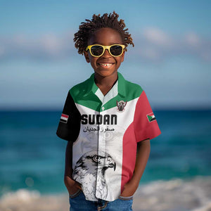 Custom Sudan Football Kid Hawaiian Shirt Yalla Sudan