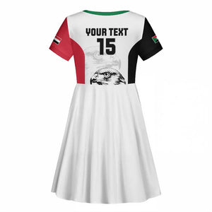 Custom Sudan Football Kid Short Sleeve Dress Yalla Sudan