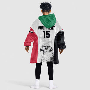 Custom Sudan Football Kid Wearable Blanket Hoodie Yalla Sudan