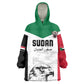Custom Sudan Football Kid Wearable Blanket Hoodie Yalla Sudan