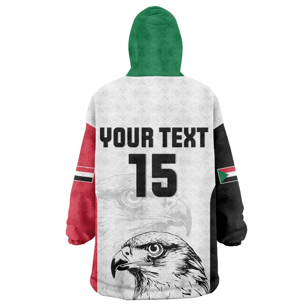 Custom Sudan Football Kid Wearable Blanket Hoodie Yalla Sudan