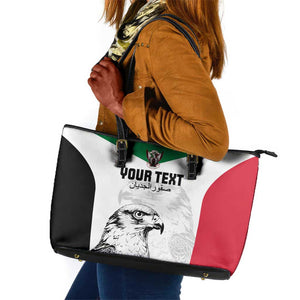 Custom Sudan Football Leather Tote Bag Yalla Sudan