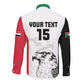 Custom Sudan Football Long Sleeve Button Shirt Yalla Sudan