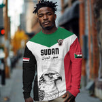 Custom Sudan Football Long Sleeve Shirt Yalla Sudan