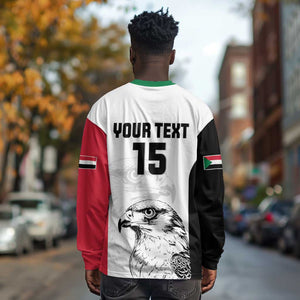 Custom Sudan Football Long Sleeve Shirt Yalla Sudan
