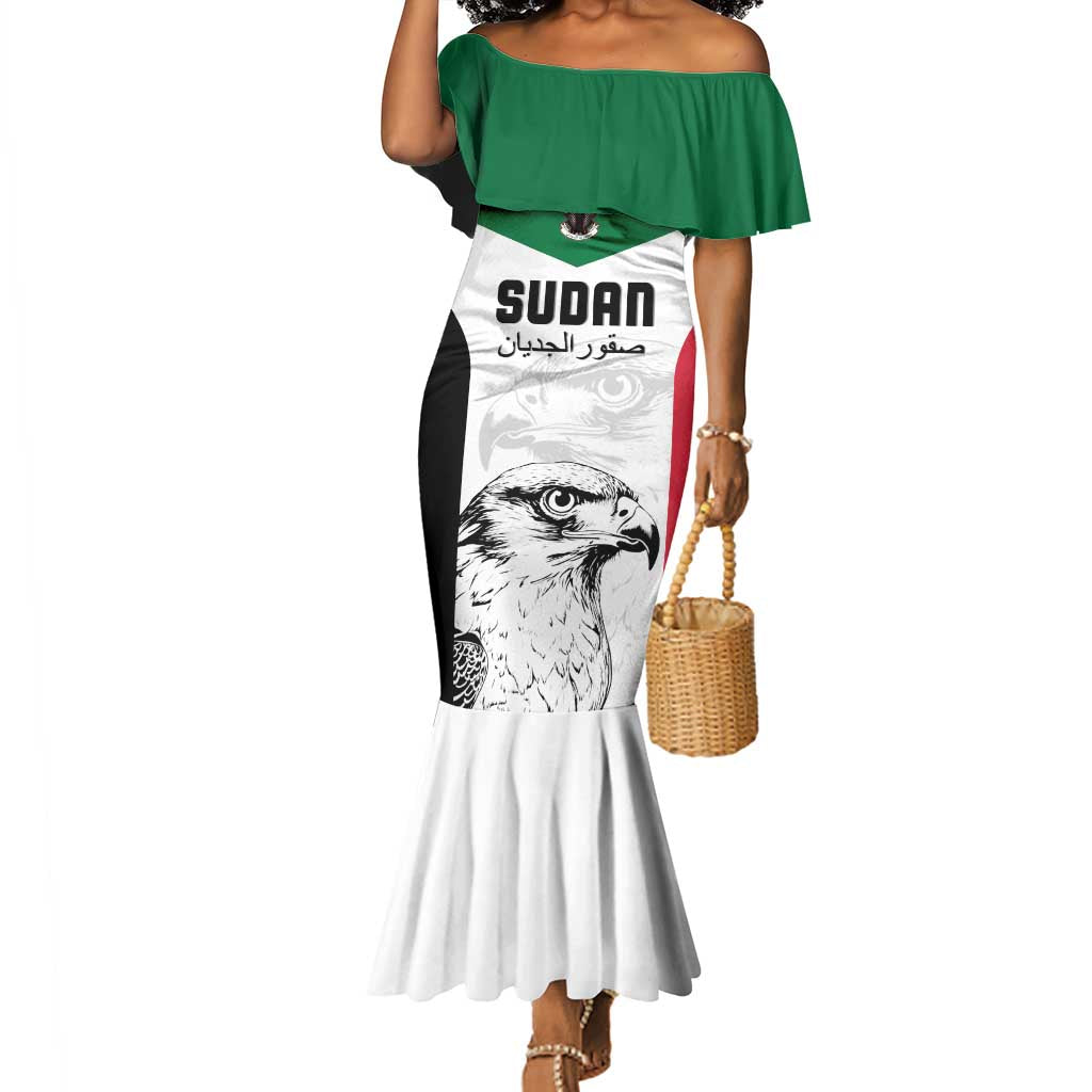 Custom Sudan Football Mermaid Dress Yalla Sudan
