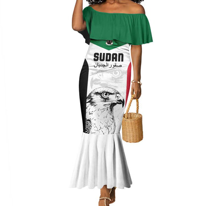 Custom Sudan Football Mermaid Dress Yalla Sudan