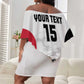 Custom Sudan Football Off Shoulder Short Dress Yalla Sudan