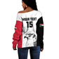 Custom Sudan Football Off Shoulder Sweater Yalla Sudan