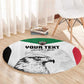 Custom Sudan Football Round Carpet Yalla Sudan