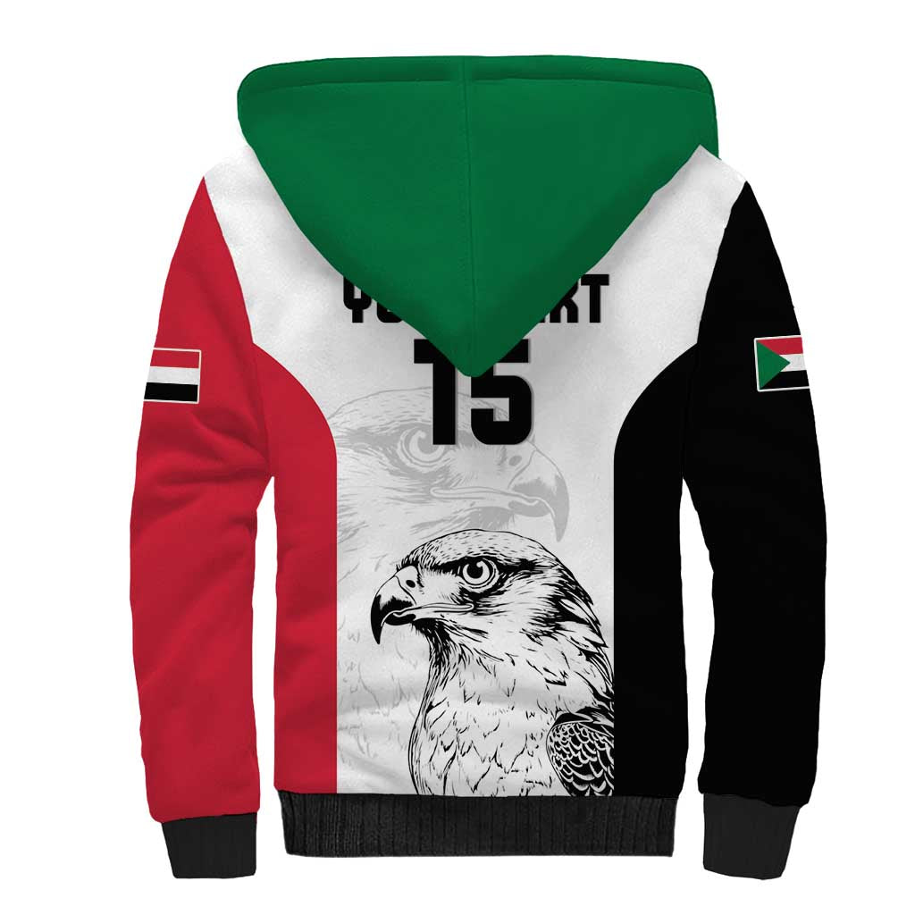Custom Sudan Football Sherpa Hoodie Yalla Sudan