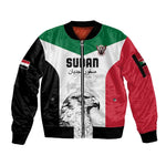 Custom Sudan Football Sleeve Zip Bomber Jacket Yalla Sudan