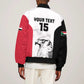 Custom Sudan Football Sleeve Zip Bomber Jacket Yalla Sudan