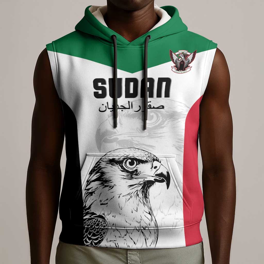Custom Sudan Football Sleeveless Hoodie Yalla Sudan - African Pride