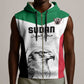 Custom Sudan Football Sleeveless Zip Hoodie Yalla Sudan - African Pride