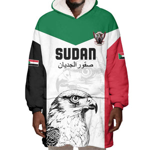 Custom Sudan Football Wearable Blanket Hoodie Yalla Sudan