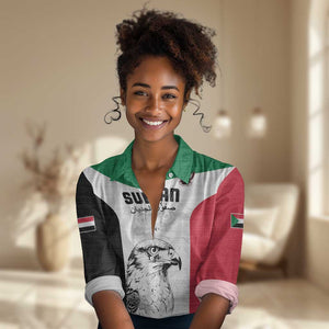 Custom Sudan Football Women Casual Shirt Yalla Sudan