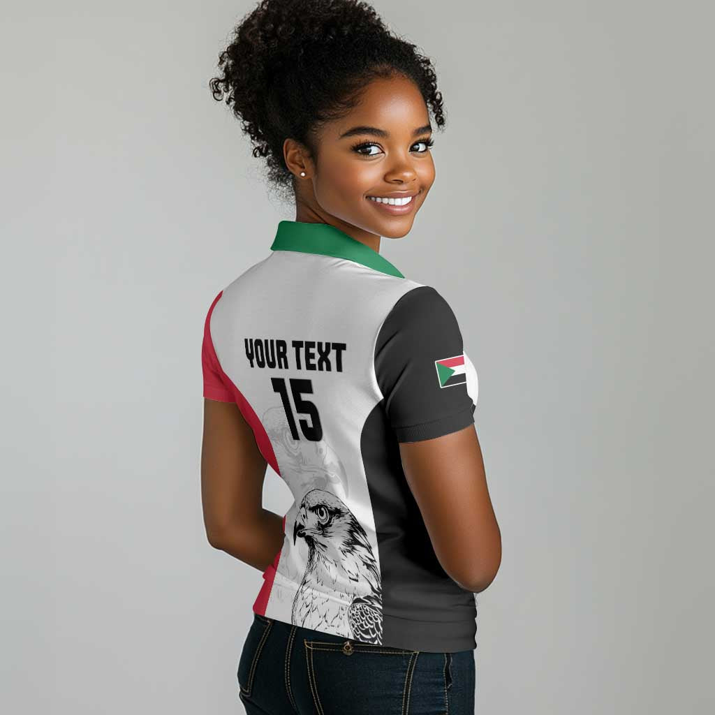 Custom Sudan Football Women Polo Shirt Yalla Sudan