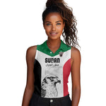 Custom Sudan Football Women Sleeveless Polo Shirt Yalla Sudan